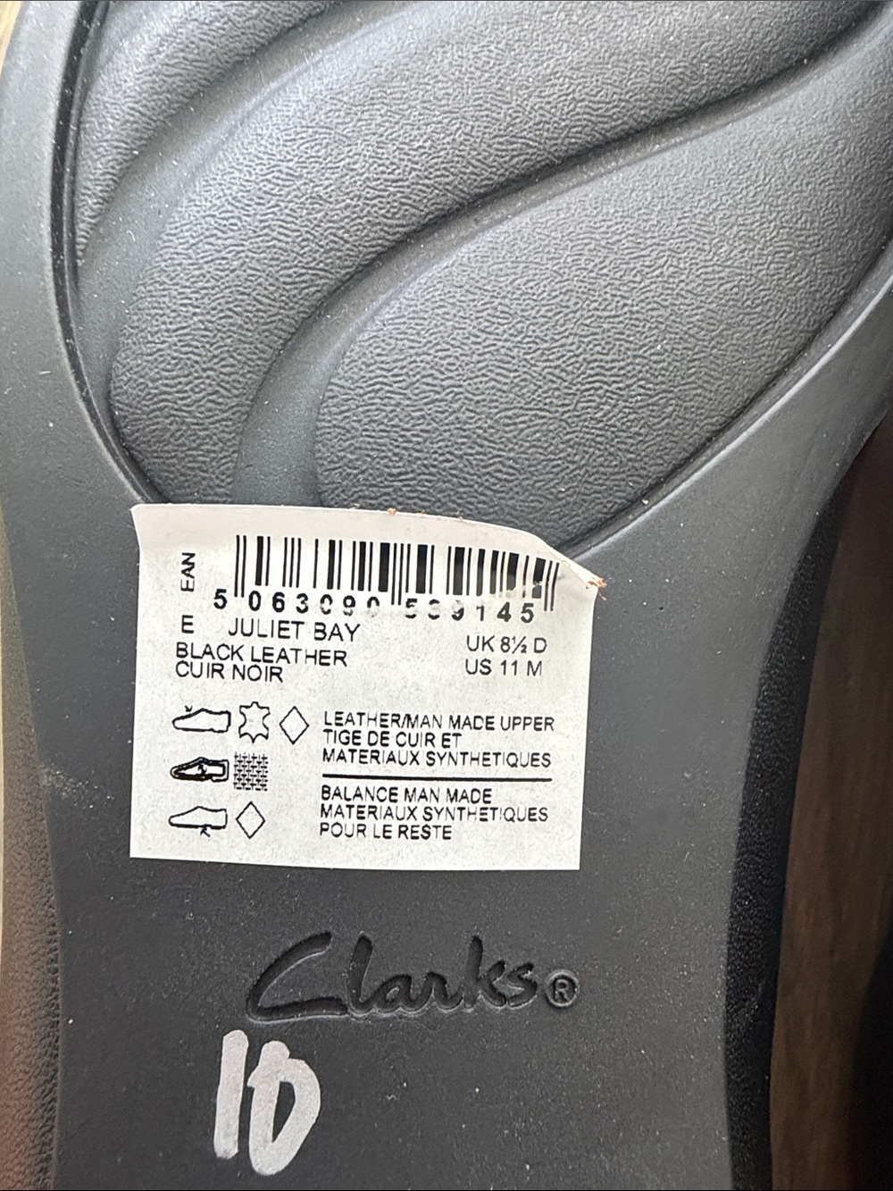 Clarks Woman Black Leather loafers, Clarks Collection Juliet Bay | 11 US - Picture 5 of 14